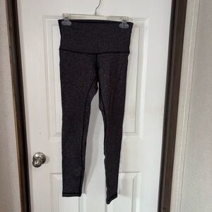 Lululemon Athletica Black and Gray Patterned Leggings